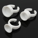 10Pcs White Plastic Ring Ink Tattoo Cups Tattoo Supplies Permanent Makeup
