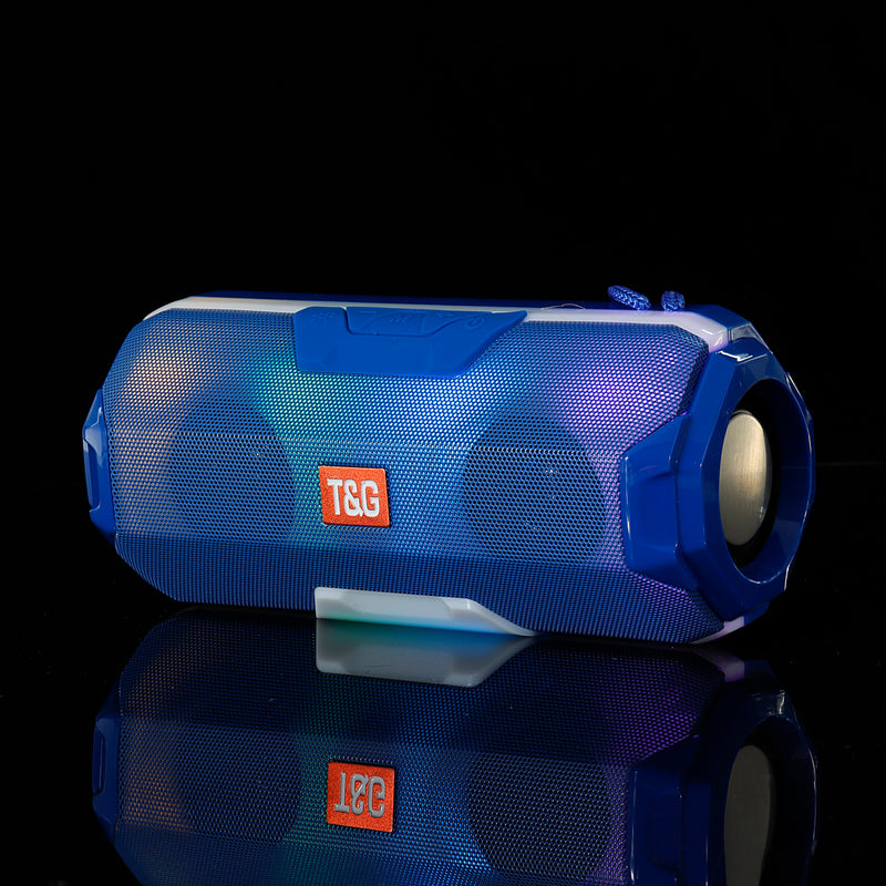 Portable bluetooth Wireless Speaker Dual Drivers FM Radio TF Card Stereo Bass LED Light Subwoofer with Mic