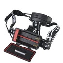 XANES 2504B 1900LM 6LED Smart Sensor Cycling Headlamp 5 Switch Modes 4xT6+2xCOB LED Red Warning Lig