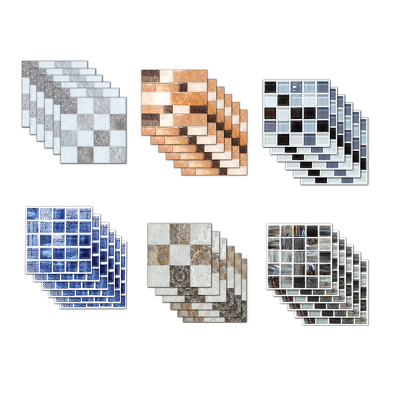 20x20cm 6Pcs Creative Tile Paste Wall Sticker Kitchen Bathroom Floor Decoration