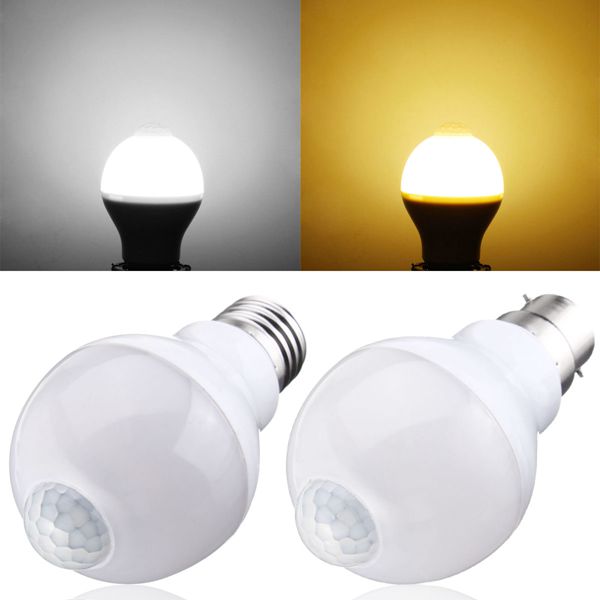 E27 B22 5W SMD5730 10LEDs Infrared Motion Sensor + Light Control Induction Light Bulb AC85-265V