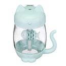 350ML 3 IN 1 Cute Cat Ultrasonic Humidifier Night Light Aromatherapy Diffusers USB Auto Air Freshener