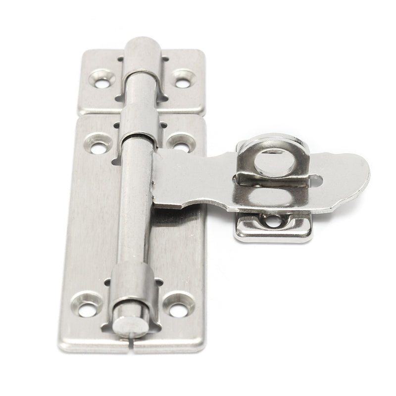 3.7 Inch Stainless Steel Hardware Door Lock Bolt Latch Padlock Clasp Catch Plate Set