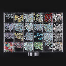 120 Grids Desktop Nail Tips Jewelry Storage Box Rhinestones Bead Container Holder