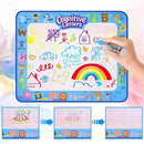 100x80cm DIY Children Aqua Magic Water Drawing Painting Pad Kit Reusable Doodle Mat Set Kid's Educational Toys Gift