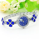 Deffrun Four-leaf Design Women Bracelet Watch Shining Style Quartz Watches