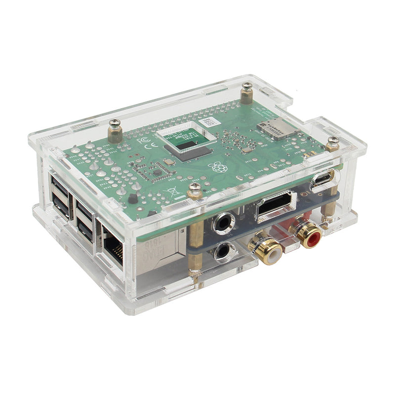 Transparent Acrylic Case For Raspberry Pi DAC II Hifi Sound Card