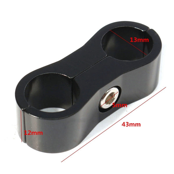 4pcs 13MM AN -6 SS Braided Tubing Clip Hose Clamp Fitting Adapter