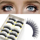 5 Pair 3D Natural False Eyelashes Soft Long Eyelash Fake Eye Lashes Extension Tools