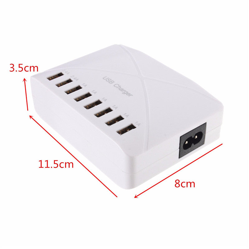 High Speed 8 Ports USB Charger Hub AC Power Adapter Socket Splitter UK US EU Plug For iPhone Samsung