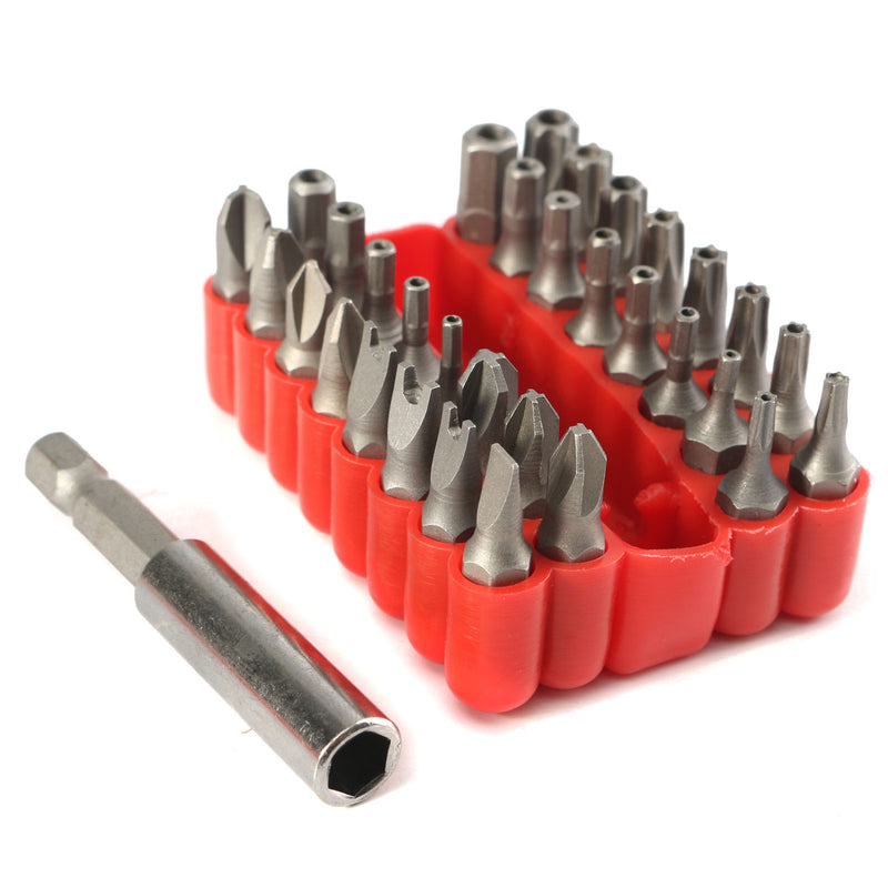 33pcs Security Hole Hex Star Spanner Electric Star Screwdriver Hex Bit Set Magnetic Holder Rod