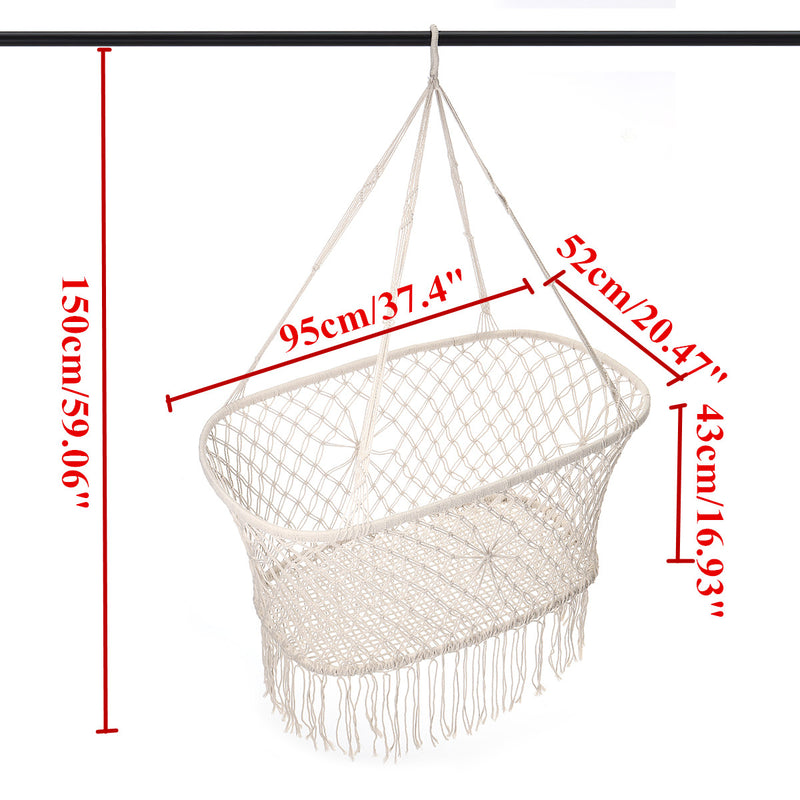 Hanging Baby Indoor Hammock Portable Child Cradle Chair Swing Outdoor Bed White