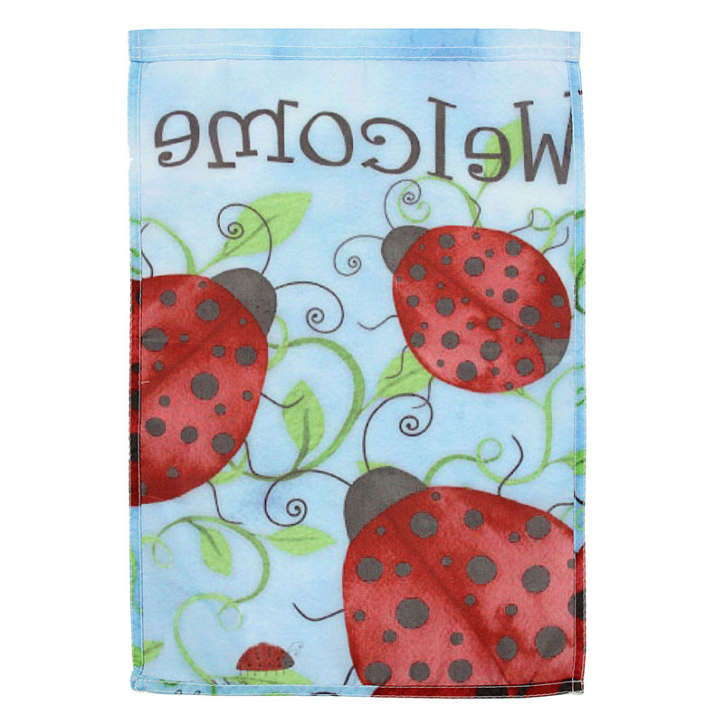 12"x18'' Ladybirds Welcome Garden Flags Yard Banner Holiday House Decorations
