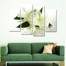 Miico Hand Painted Four Combination Decorative Paintings Botanic Lily Flower Wall Art For Home Decoration