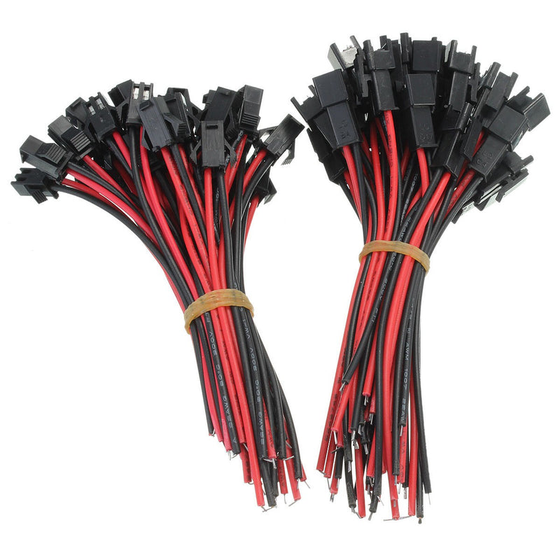 60pcs JST Waterproof Connector Wire LED Light Strips 2Pin Connector Cable Lamp