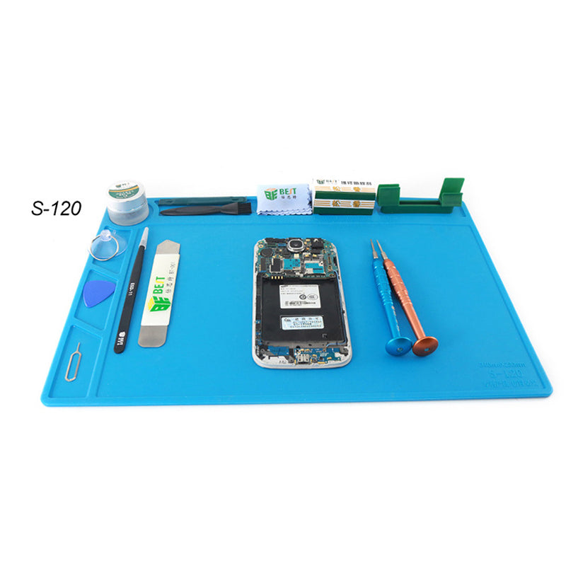 BEST S120 S130 S140 Magnetic Heat Resistant Silicone Pad Desk Mat Maintenance Platform Heat Insulation BGA Soldering Repair Station