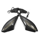 Motorcycle Smoke LED Rearview Turn Signal Mirrors For Honda/Suzuki/Kawasaki/Yamaha
