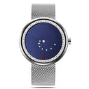 SINOBI 9768 Ultrathin Space-time Creative Watches Fashionable Stainless Steel Strap Quartz Watch