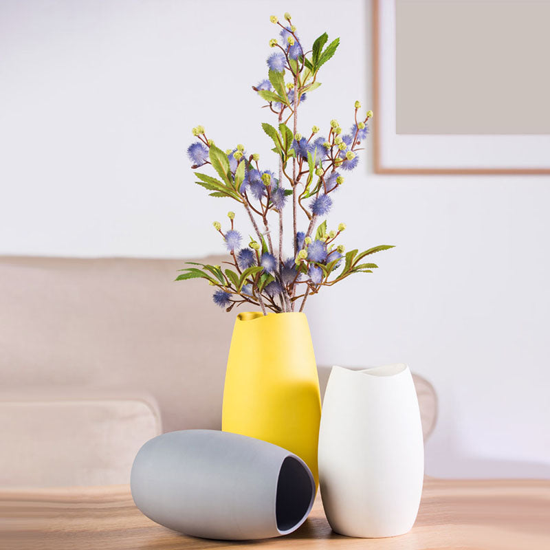 M8 Fashion Style Ceramic Flower Pot Creative Home Decoration Tabletop Vase Handmade Handicrafts