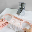 Automatic Toothpaste Squeezer Dispenser 5 Toothbrush Holder Wall Mount Stand Set Bathroom