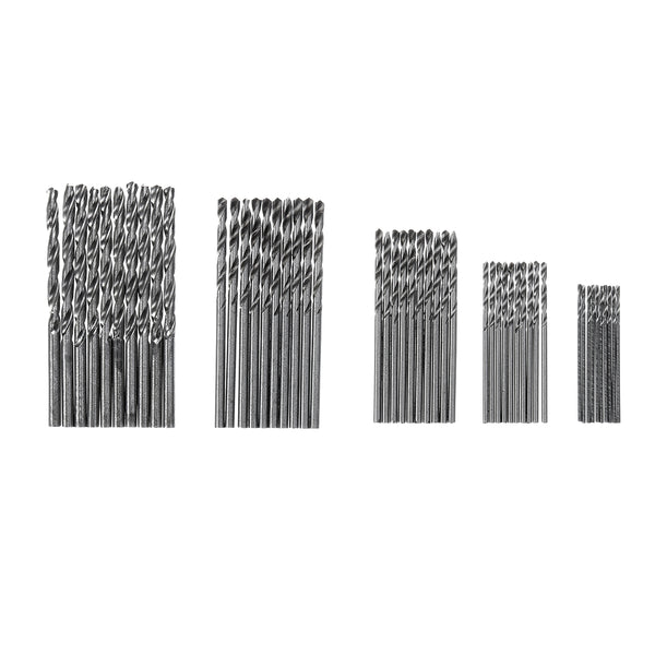50pc Packs HSS High-speed 1/1.5/2/2.5/3mm Twist Drill Bit Steel Serratula Steel Wood