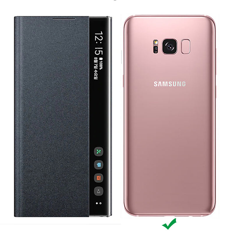 Bakeey Foldable Flip Smart Sleep Window View Stand PU Leather Protective Case for Samsung Galaxy S8 Plus/S8+