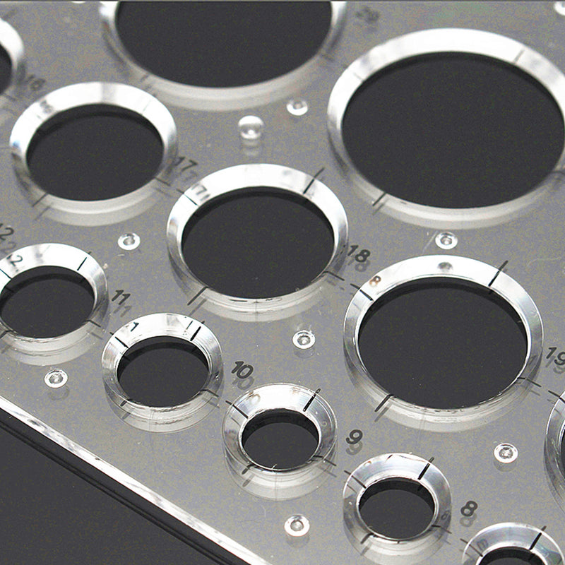 Clear Plastic Template Ruler Circle Shapes Drawing Drafting Template Stencil Hand Tools