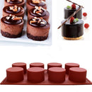 8 Holes Round Shape Silicone Cake Mold 3D Chocolate Candy Pudding Ice Mold Fondant Pastry Mould