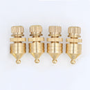 4pcs Copper Gilded Speaker Spikes Isolation Stand Foot Pads Audio Amplifier Base Connector