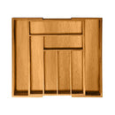 8 Grid Bamboo Kitchen Drawer Organizer Silverware Storage Container Box and Cutlery Tray