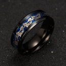 Ethnic Chinese Dragon Pattern Finger Ring Retro Titanium Steel Finger Rings Fashion Jewerly For Men