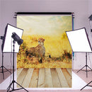 5x7ft Vinyl Love Wood Floor Cheetah Kids Theme Backdrop Photography Photo Prop