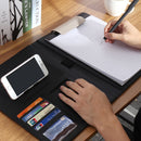 Fixed board + computer + mobile phone Holder bracket folder Multi-function a4 custom paper clip board stationery leather sales manager folder talk single business folder board