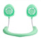 Portable USB Rechargeable Fan Neckband Lazy Neck Hanging Dual Cooling Mini Fan