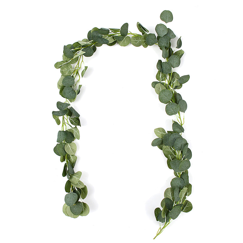 70" Artificial Eucalyptus Garland Faux Silk Vines Leave Leaf Green Wedding Decor Supplies