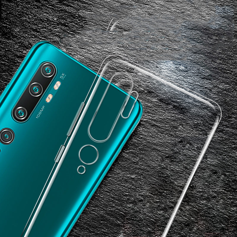 BAKEEY Transparent Ultra-thin Soft TPU Protective Case + 2PCS Anti-scratch Tempered Glass Lens Protector for Xiaomi Mi Note 10 / Xiaomi Mi Note 10 Pro / Xiaomi Mi CC9 Pro
