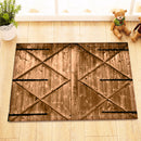 71" Creative Shower Curtain Rustic Nail Wood Barn Door Bathroom Decor Waterproof Fabric Curtain