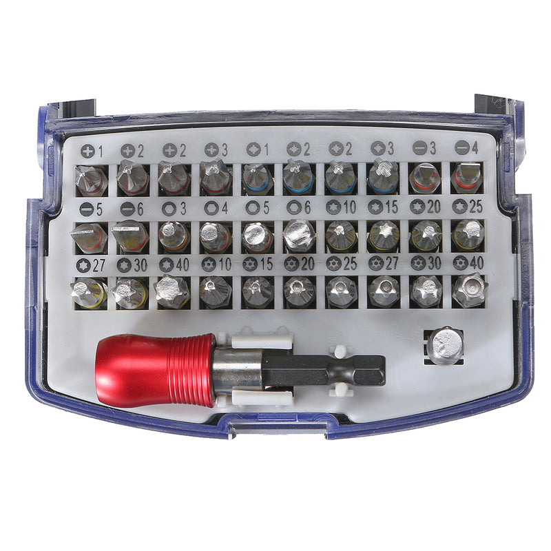 32-Piece Screwdriver Bit Set Precision Mini Screw Drivers Slotted Flat Head Hexagon Shank
