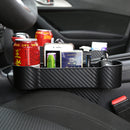 Carbon Fiber Plastic Car Seat Crevice Storage Organizer Caddy Catcher Box Seat Slit Pocket
