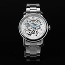 JIJIA Luxury Men Watch Hollow Roman Number Fashion Automatic Mechanical Watch