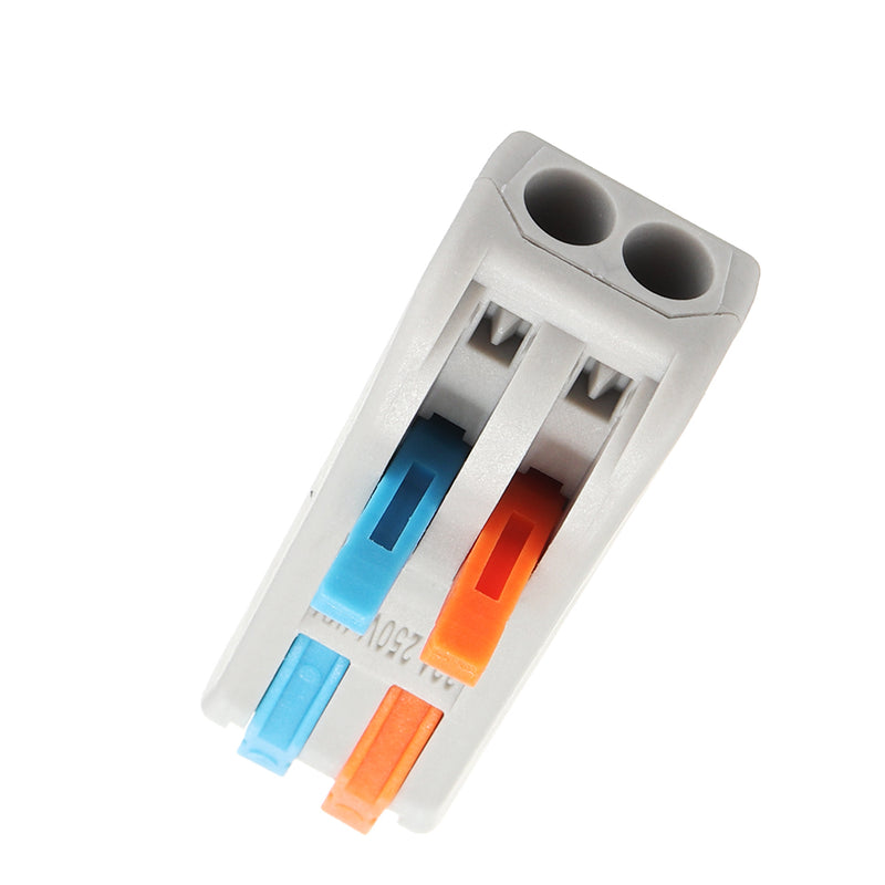 20Pcs PCT-2 2Pin Colorful Docking Connector Electrical Connectors Wire Terminal Block Universal Electrical Cable Wire Connector