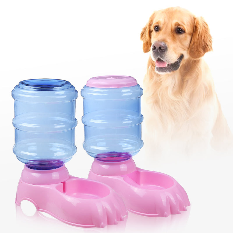3.8L Large Automatic Pet Food Drink Dispenser Dog Cat Feeder Water Bowl Automatic Waterer