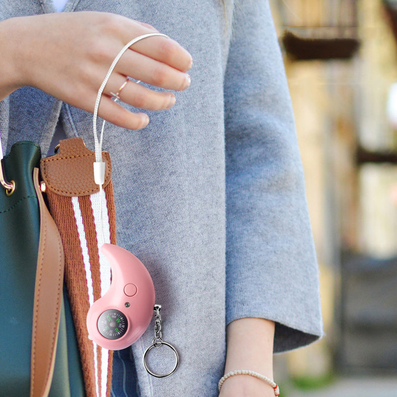 Bakeey LED Light 130db Security Protect Alertersonal Emergency  Anti-wolf Alarm Loud Compass Keychain