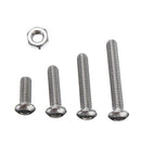 Suleve MXSS6 440Pcs A2 Stainless Steel Round Head Hexagon Screw Nut Kit Set M3 M4 M5
