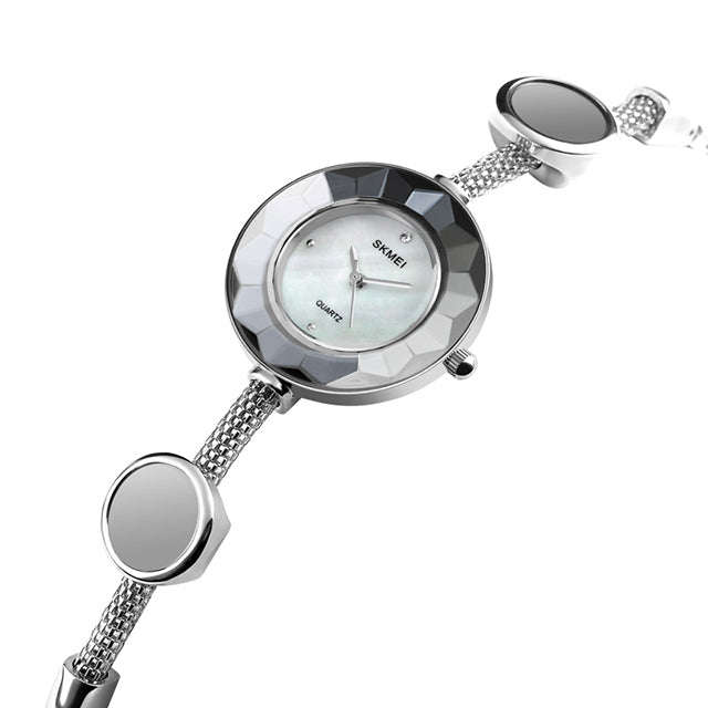 SKMEI 1406 Luxury Unique Design Waterproof Stainless Steel Fashion Women Watch Quartz Watch