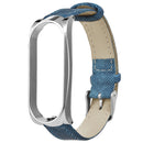 Bakeey Metal Case Leather Strap Watch Band Replacement Watch Strap for Xiaomi Mi band 3
