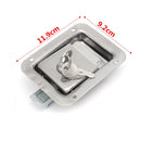 2Pcs Stainless Steel Paddle Door Lock Handle Truck Box Trailer Latch With Key