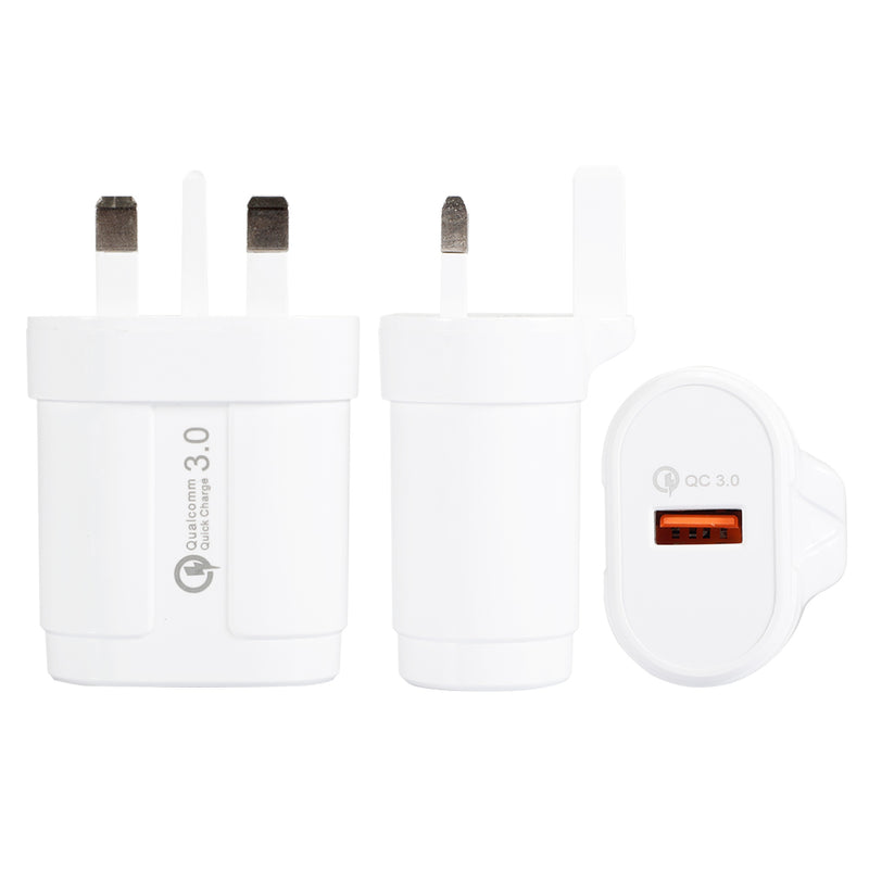 5V 3A UK QC 3.0 USB Charger Power Adapter For Smartphone Tablet PC