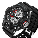 SANDA 715 Dual Display Multi-function Sport Stopwatch Outdoor Fashion Men Digital Watch