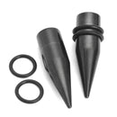 36Pcs 14G-00G Ear Plugs Stretching Expande Screw 316L Stainless Steel Black Set
